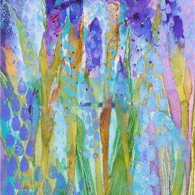 BLUE IRIS 11 X 19 INCHES