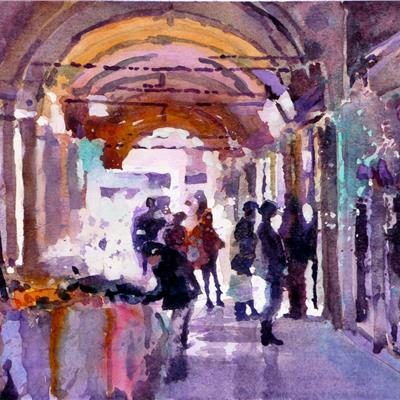 Italian Arcade 10.5 x 14 inches