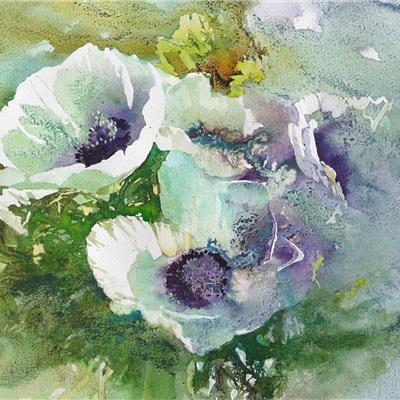 ANEMONES 10 X 14 Inches