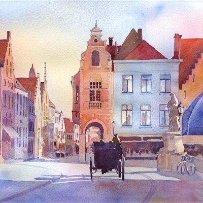 Sunday morning in Brugge 11 x 15 inches sold