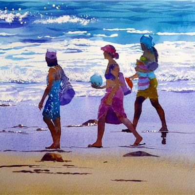 Beach Girls 11 x 15 inches