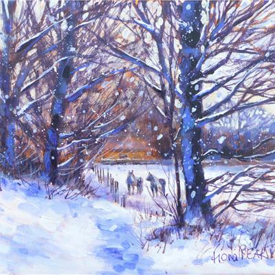 SNOWEY SURPRISE 10 X 12 INCHES SOLD